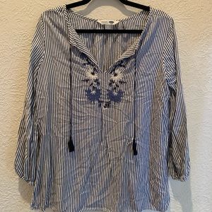 Old Navy Striped Tunic Blouse